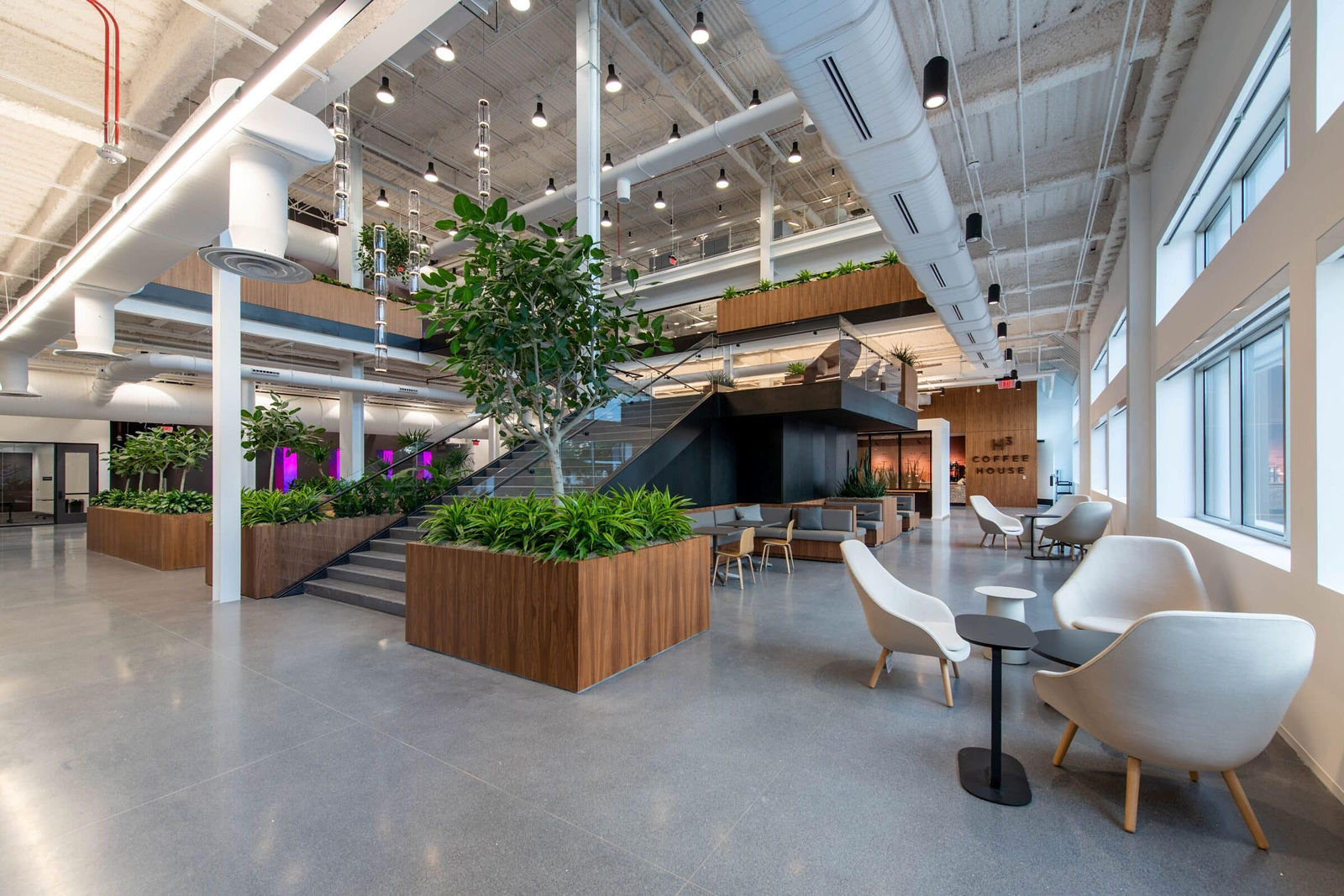 Clean architectural terrazzo finish